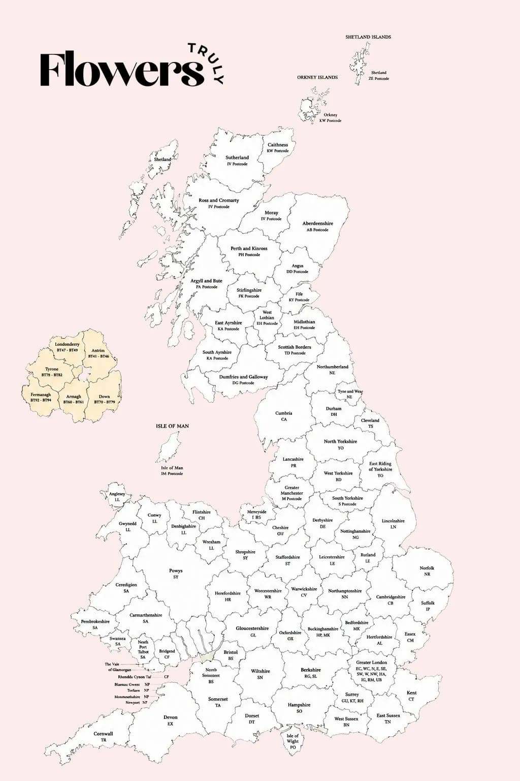 Northern Ireland map