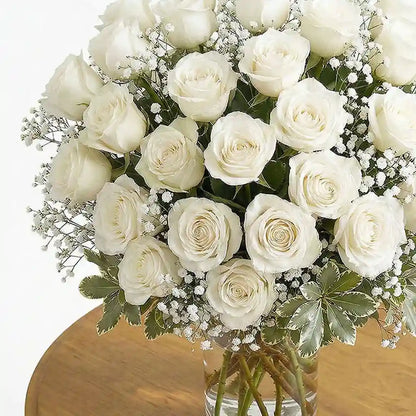 24 White Roses
